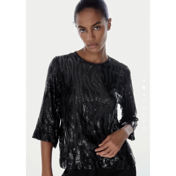 NEW Zara sequin top - Picture 1 of 8